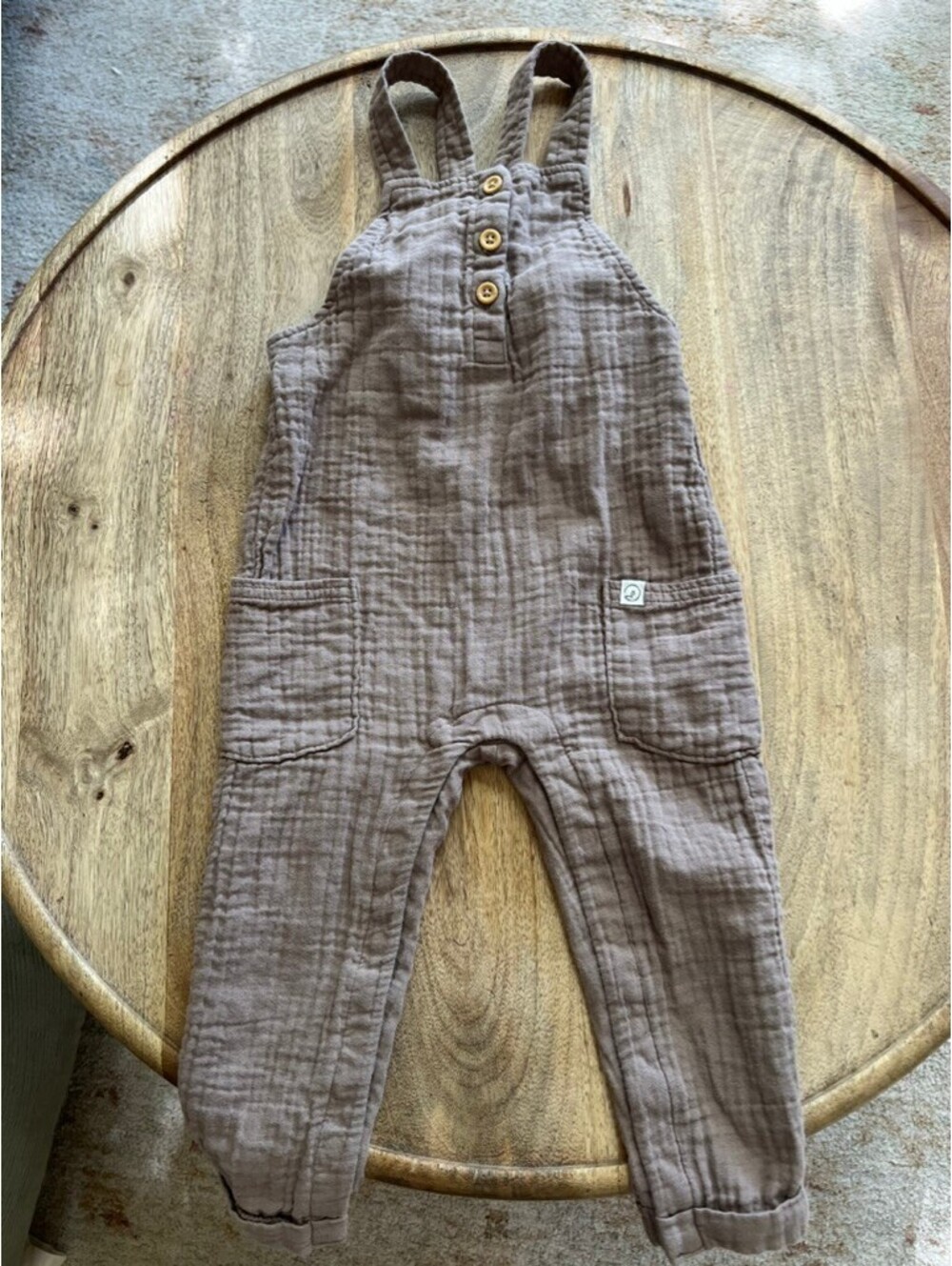 Little Planet Muslin Gauzy Cotton Romper Boy's Size 24 mos. Summer Minimalist